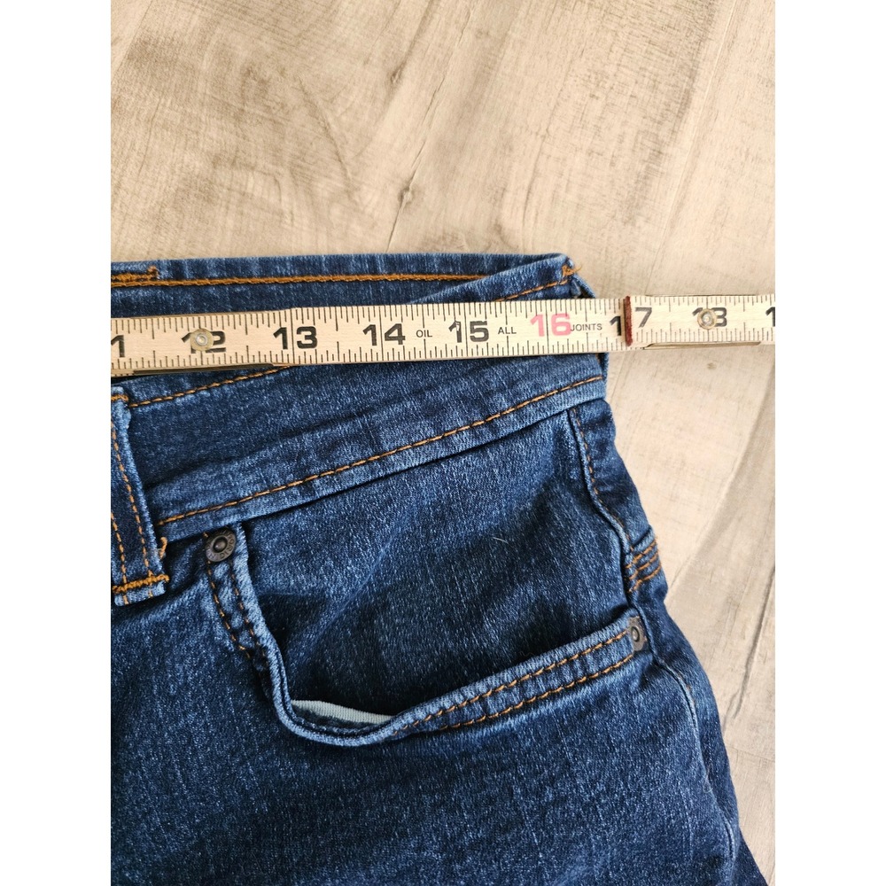 Origin USA Mens Dark Wash Blue Denim Jeans Made in USA Stretch Tapered 32x32 - Picture 3 of 8